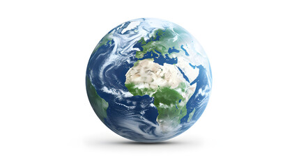 Fototapeta premium earth planet isolated on white background