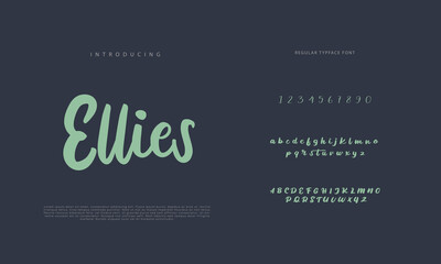 Handwritten Script font. Hand drawn brush style modern calligraphy cursive typeface. Hand Lettering and Custom Typography alphabet for Designs: Logo, Greeting Cards, Poster. Vector Brush type set.
