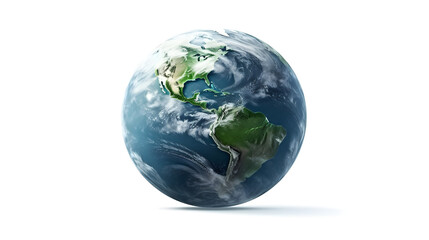 Fototapeta premium earth planet isolated on white background