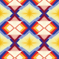 Colourful woven fabric seamless pattern 001