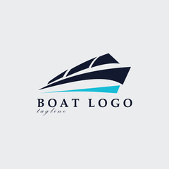 boat logo vector illustration design for use brand company sign