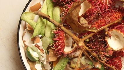 Close-up Organic Waste Comprising Fruit Peels