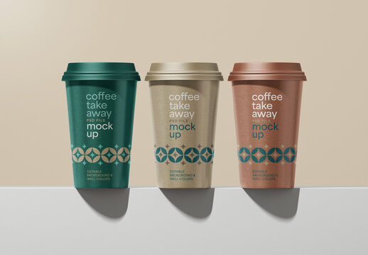 Paper Take Away Coffee Cup Mockup for Design and Branding Projects