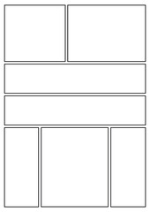 Manga storyboard layout A4 template for rapidly create papers and comic book style page 28