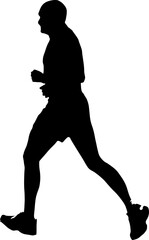 silhouette of running person