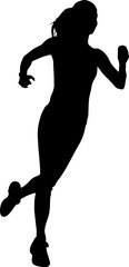silhouette of running person