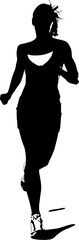 silhouette of running person