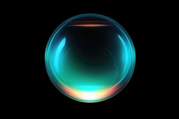 A blue and green orb on a black background