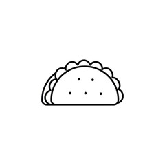 taco icon design template in white background