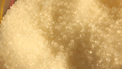 close up of white sugar texture