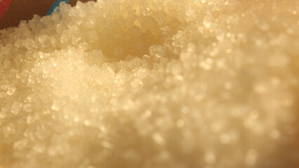 close up of white sugar texture