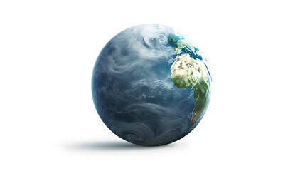 Fototapeta premium earth planet isolated on white background