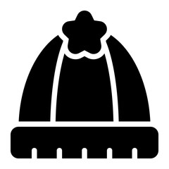 winter hat glyph icon