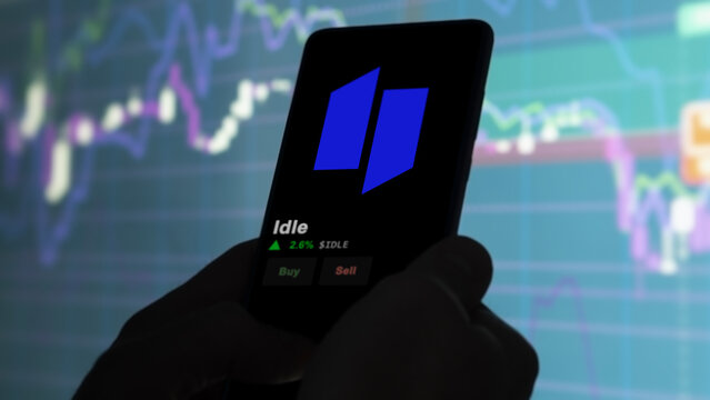 September 19th 2023. An investor analyzing the price of Idle, the crypto $IDLE broke out above the limit, IDLE and climbs above the price.