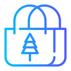 shopping bag gradient icon