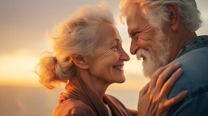 Elderly Love: Serene Seaside Stroll of a Lifelong Bond