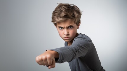 Angry Toddler Expressing Frustration

