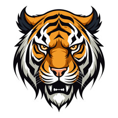Tiger head sport team mascot logo vector