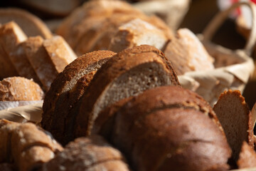 healty bread in basket