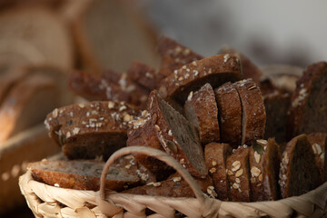 healty bread in basket