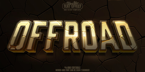 Offroad editable text effect, customizable adventure and terrain 3D font style © LetsSmile