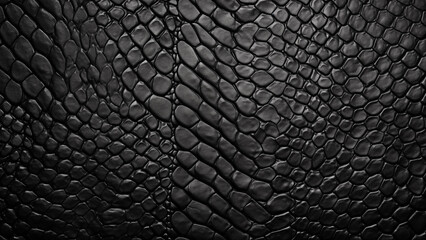 High quality textured black snake skin - obrazy, fototapety, plakaty