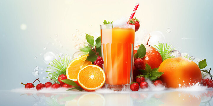 fruit cocktail juice, glass, drink, fruit, orange, cocktail, food, isolated, beverage, fresh, healthy, lemon, cold, 