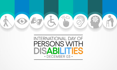 International Day of Persons with Disabilities (IDPD) is celebrated every year on 3 December. to raise awareness of the situation of disabled persons in all aspects of life. Vector illustration