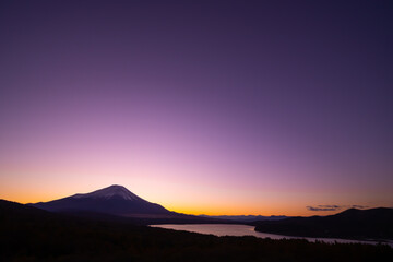 富士山サンセットの美しい空