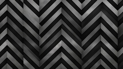 An intricate black and white texture background featuring a seamless chevron pattern, suitable for adding a contemporary and geometric element to your designs