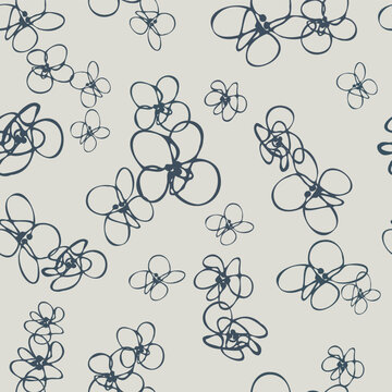 Navy Blue Flowers