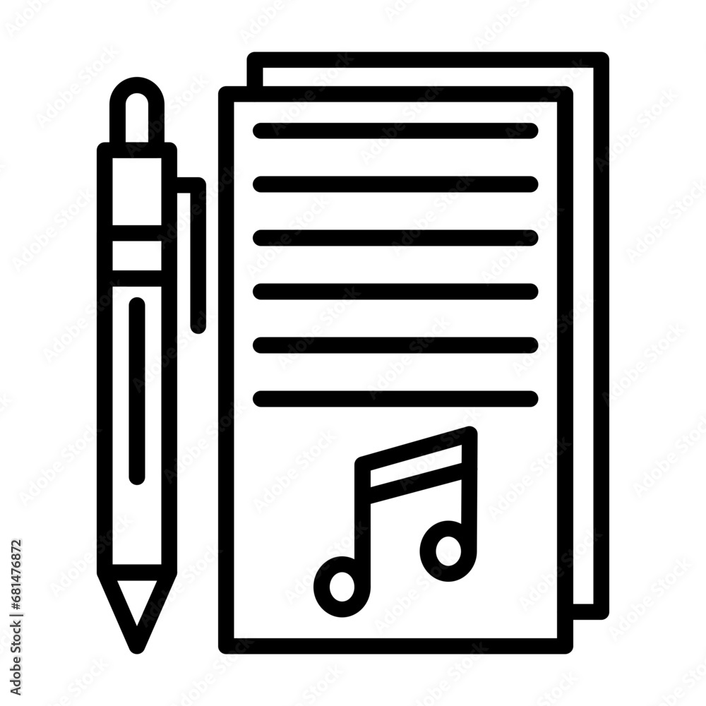 Poster music note icon