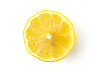 Zitrone half isoliert weißen Hintergrund cut out,top view 
