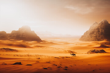 Naklejka premium Desert Sahara Landscape