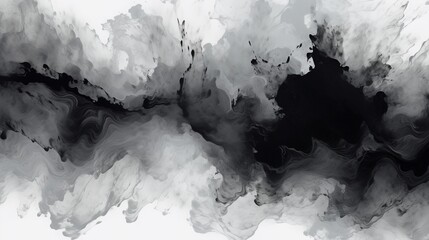 A highly detailed digital illustration of a black and white abstract ink texture, creating a dynamic and visually engaging background for your creative projects - Powered by Adobe