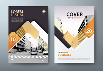 Annual report brochure flyer design, Leaflet presentation, book cover templates, layout in A4 size. vector