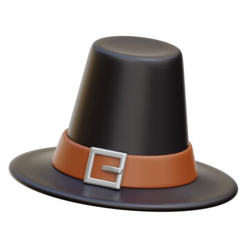 Thanksgiving Hat 3D Icon Illustrations