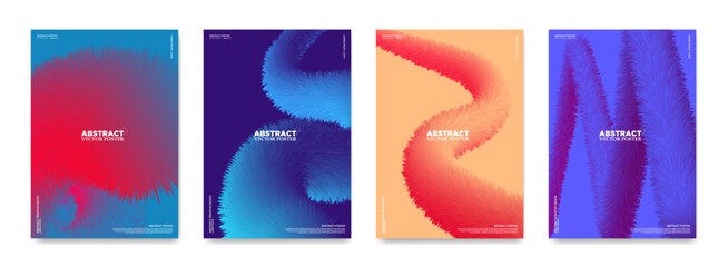 Abstract Fluffy Backgrounds - Vibrant and Colorful Vector Designs for Modern and Trendy Projects