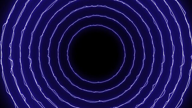 Engage with 4K footage of purple fire circles on a black background, featuring halo animations and music visualizer effects.