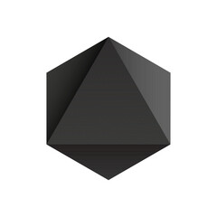 Octahedron vector illustration on a white background with a gradient for games, icons, packaging designs, logo, mobile, ui, web. Platonic solid.