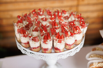 dessert with strawberry