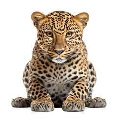 Leopard isolated on a white background