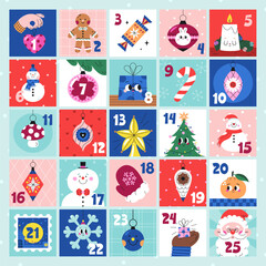 Christmas, New Year and Holiday advent calendar - 681483873
