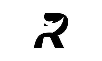 initial r with abstract rhino © Funk stock