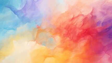 colorful watercolor painted overlay on painting paper backgrounds, Generative ai - obrazy, fototapety, plakaty