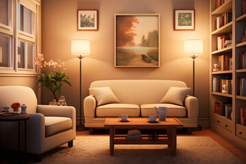 Elegant Living Room with Classic Furnishings