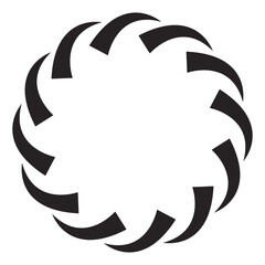 Black Abstract Geometric Brutal Vector Shapes