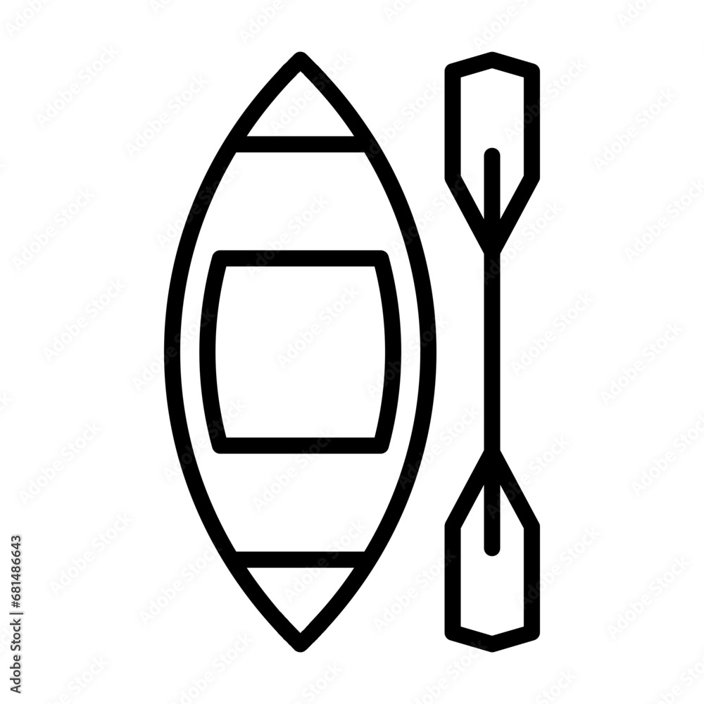 Canvas Prints kayak icon