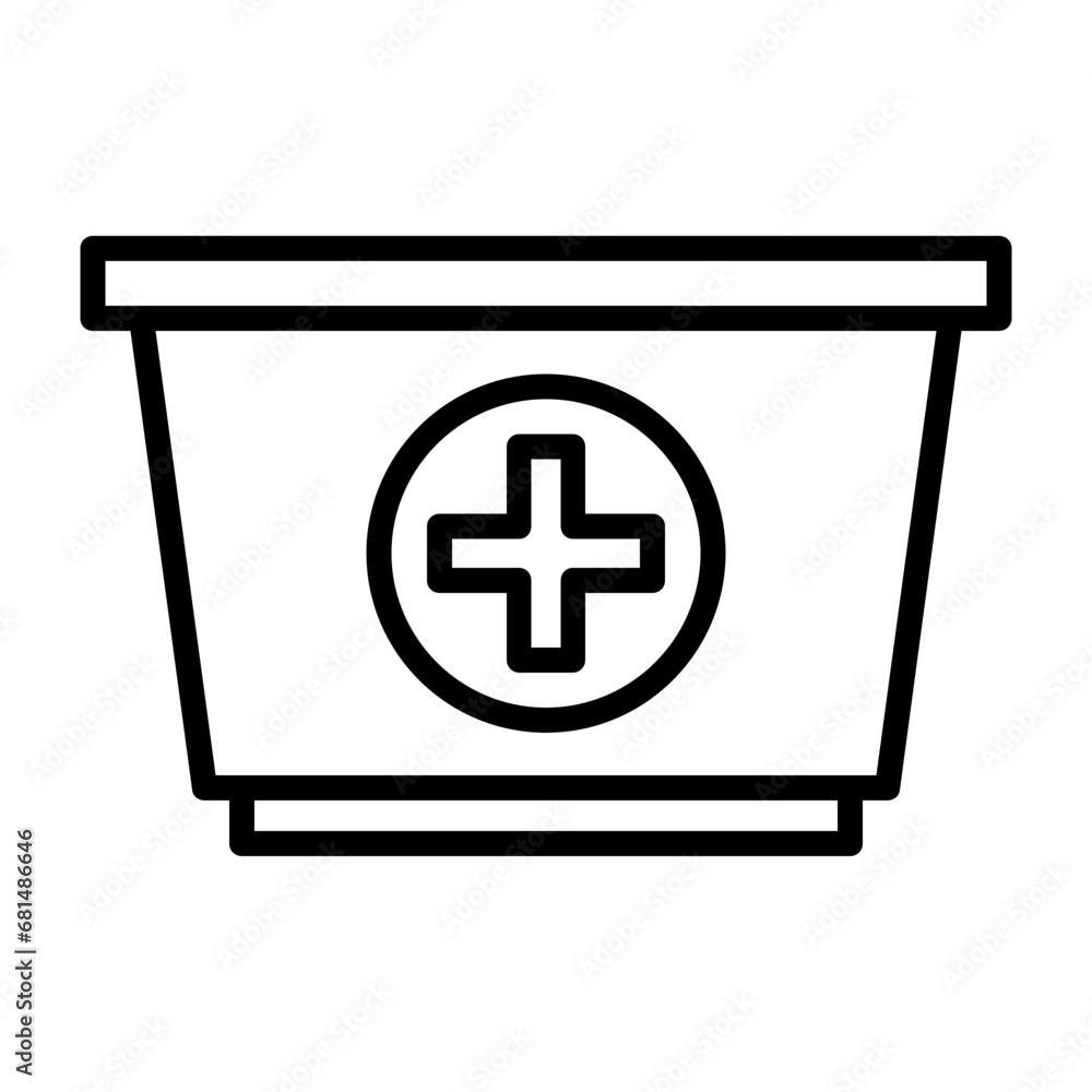 Wall mural first aid kit icon