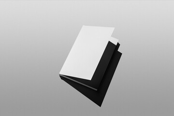 Book mockup template, real photo. Sharp shadows, blank, isolated on a white background to place...